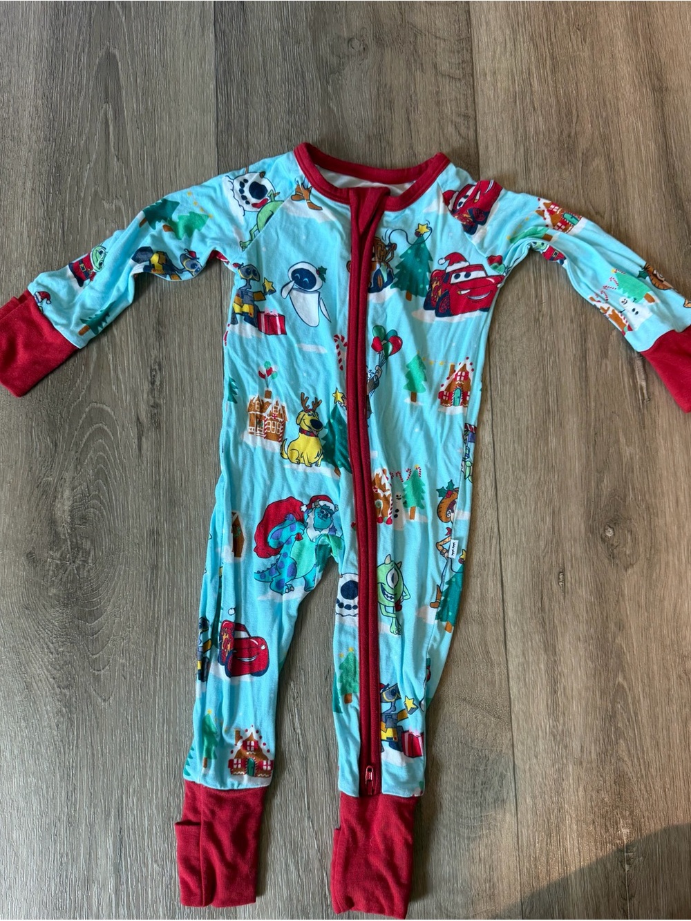 Little Sleepies Pixar Christmas Village zippy pajamas bamboo 0-3 months